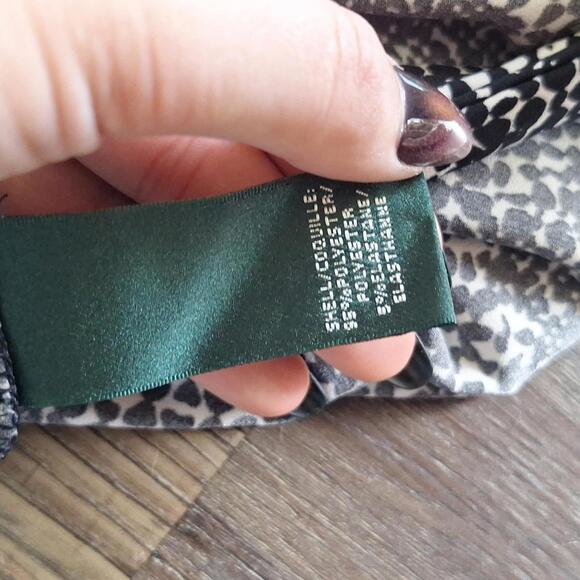 Lauren Ralph Lauren Black And White Wrap Dress Size 10 - Picture 9 of 9